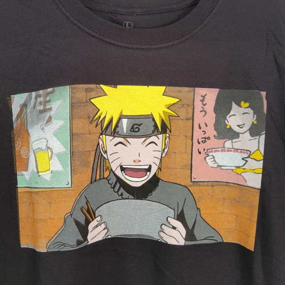 Naruto Shippuden Anime Men's Ichiraku Ramen Black T-Shirt - Picture 4 of 5